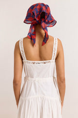 frill edge headscarf - harlequin