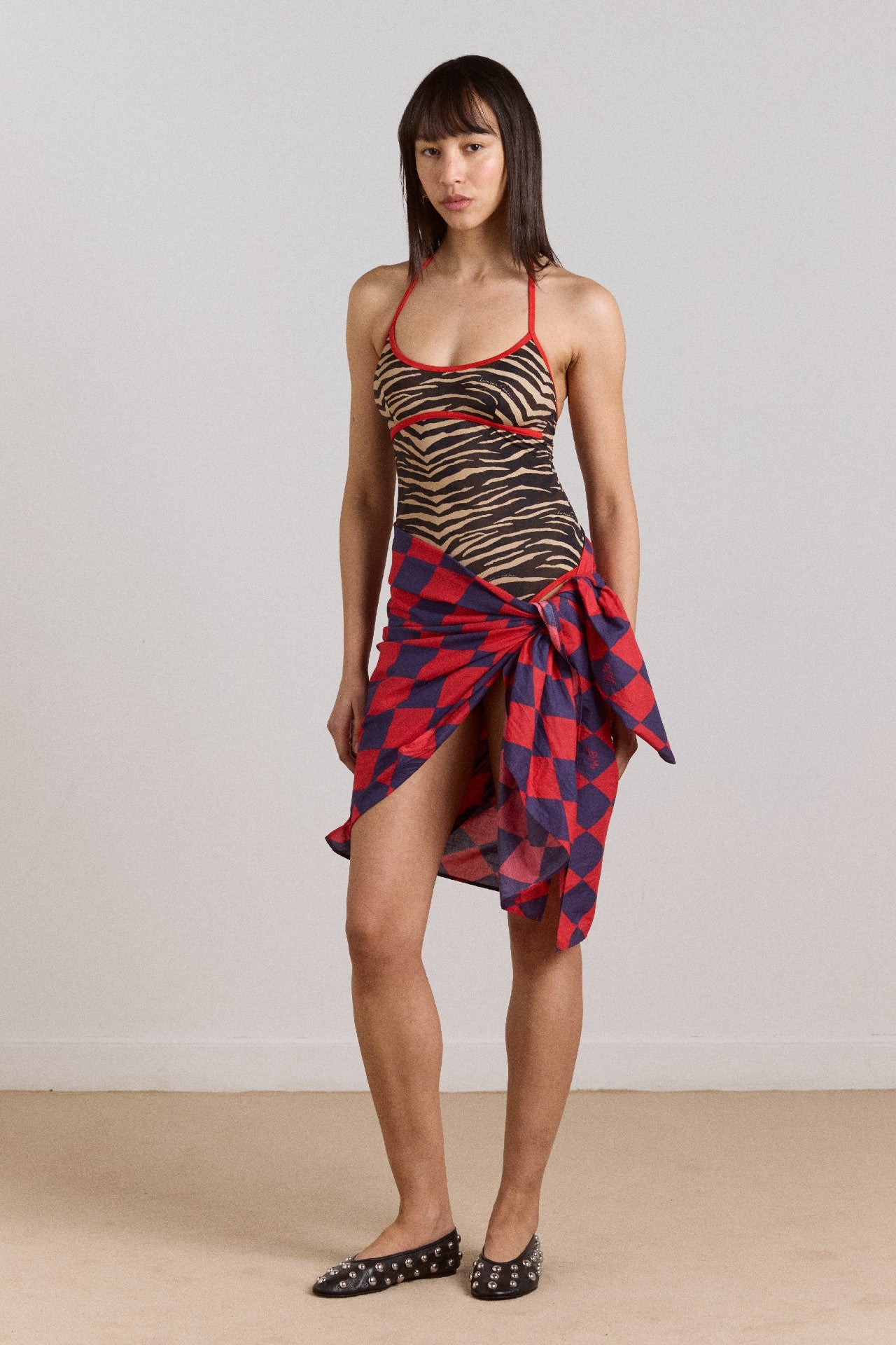 sarong - harlequin print