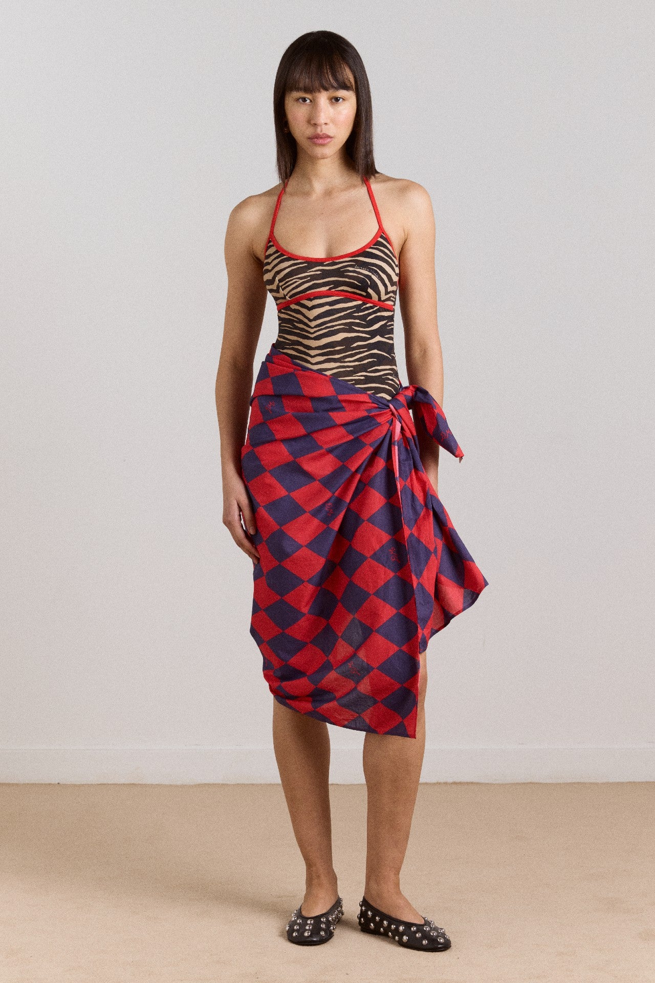 sarong - harlequin print