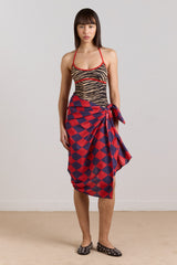 sarong - harlequin print