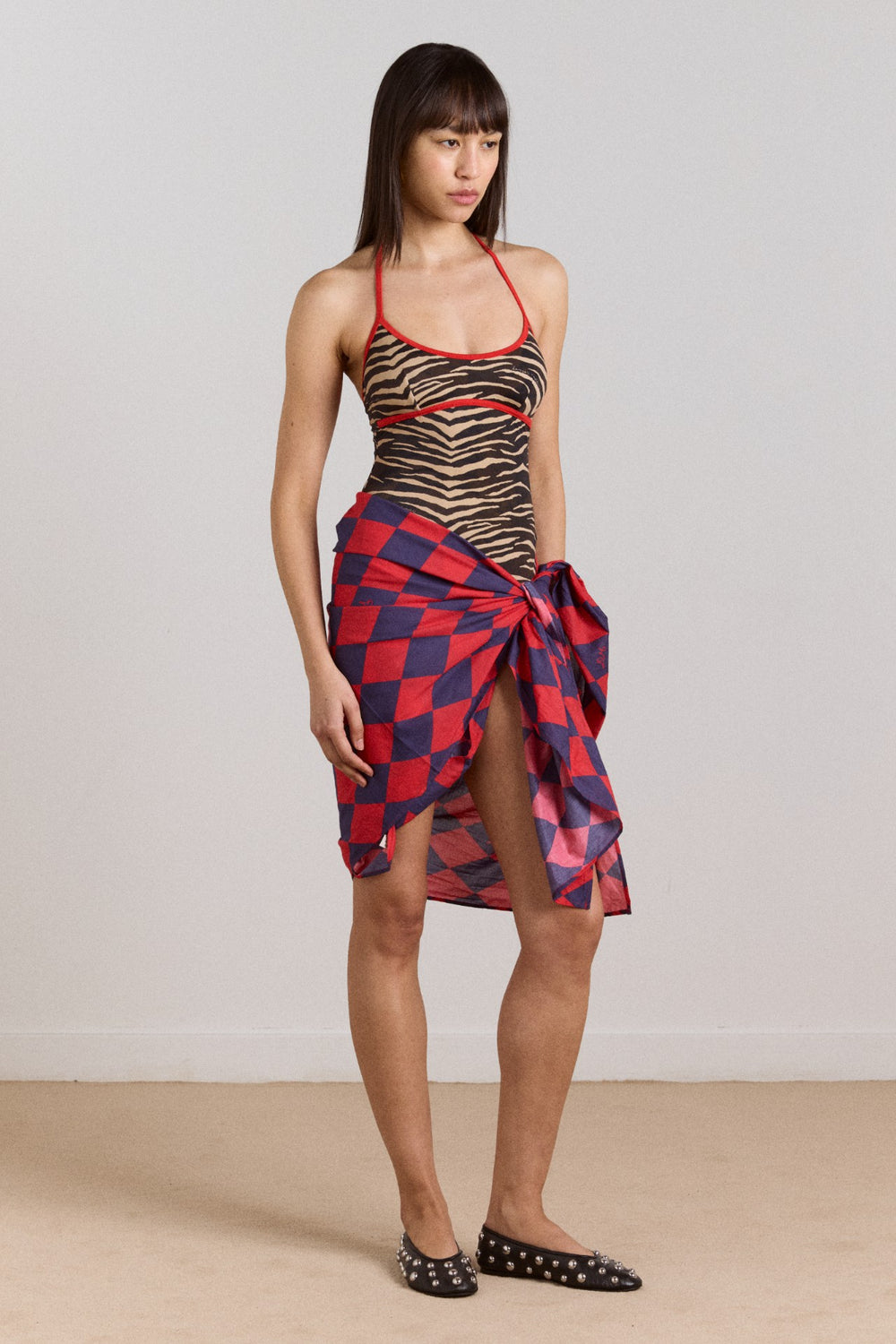 sarong - harlequin print