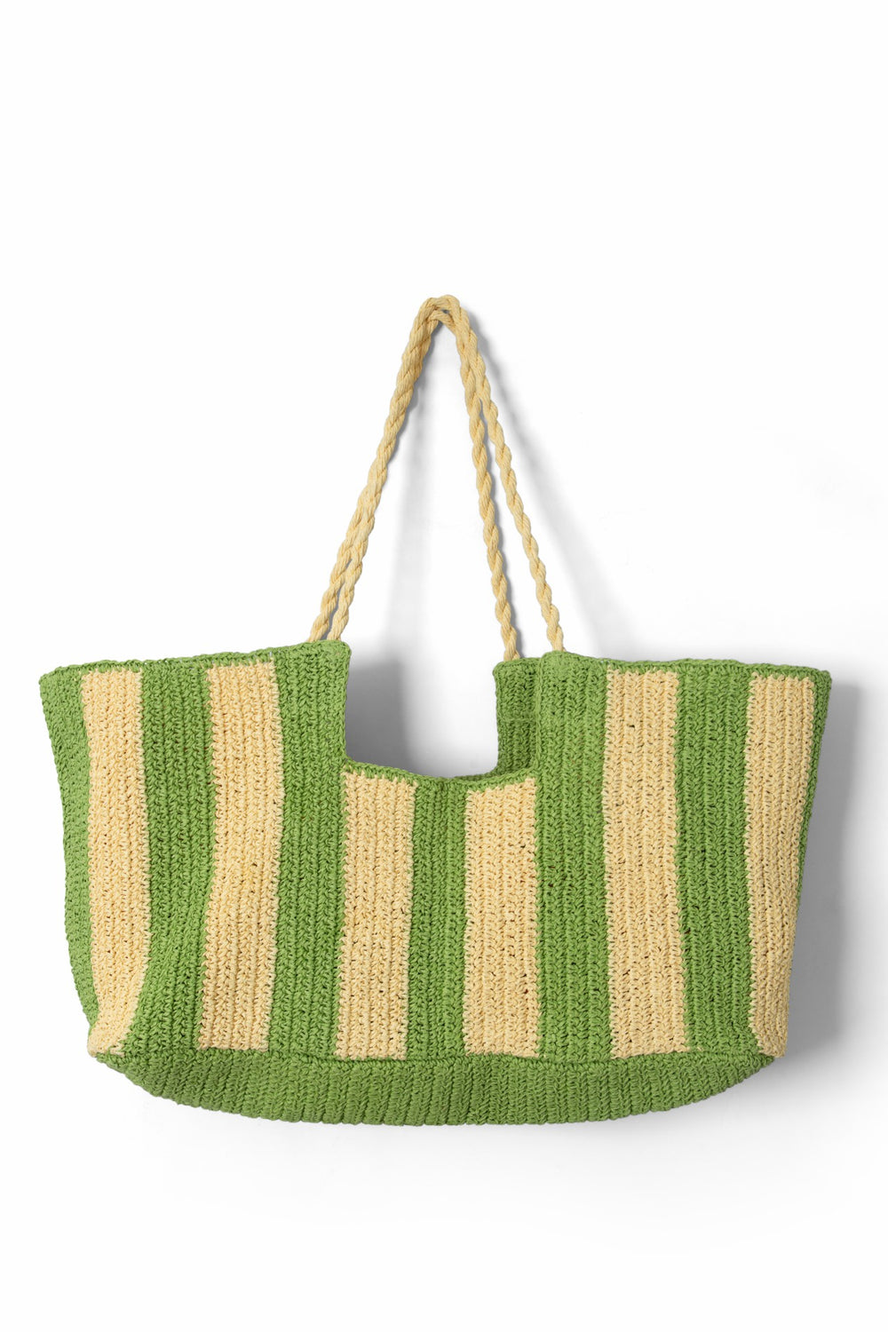 orla oversized raffia beach bag - apple stripe