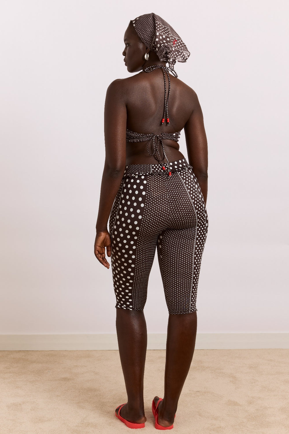 cove capri pant - spot stripe print