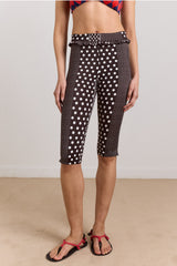 cove capri pant - spot stripe print