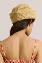 raffia sailor hat - natural
