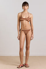 trudi reversible bikini bottom - mint or choc stripe