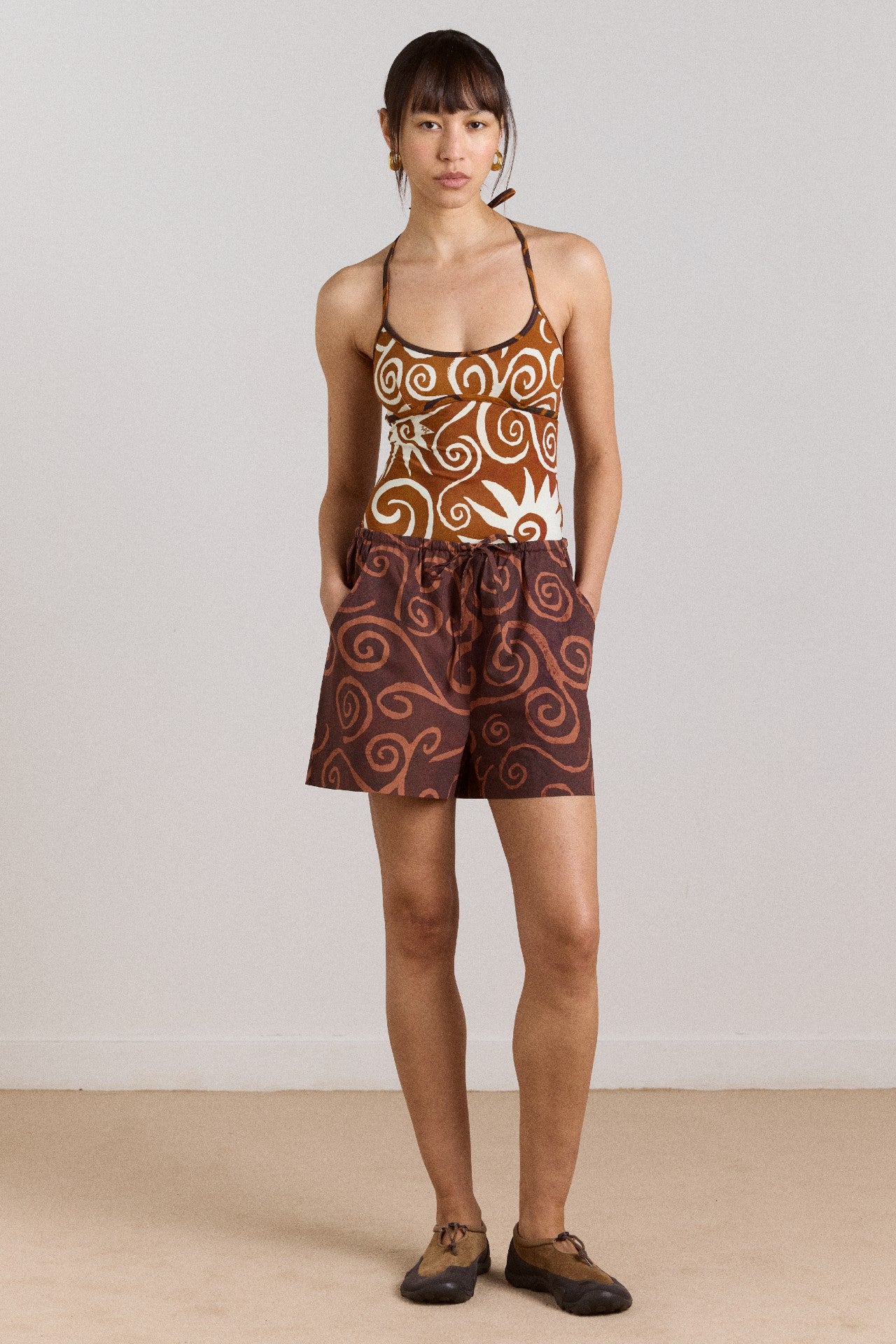 della reversible swimsuit - swirl print