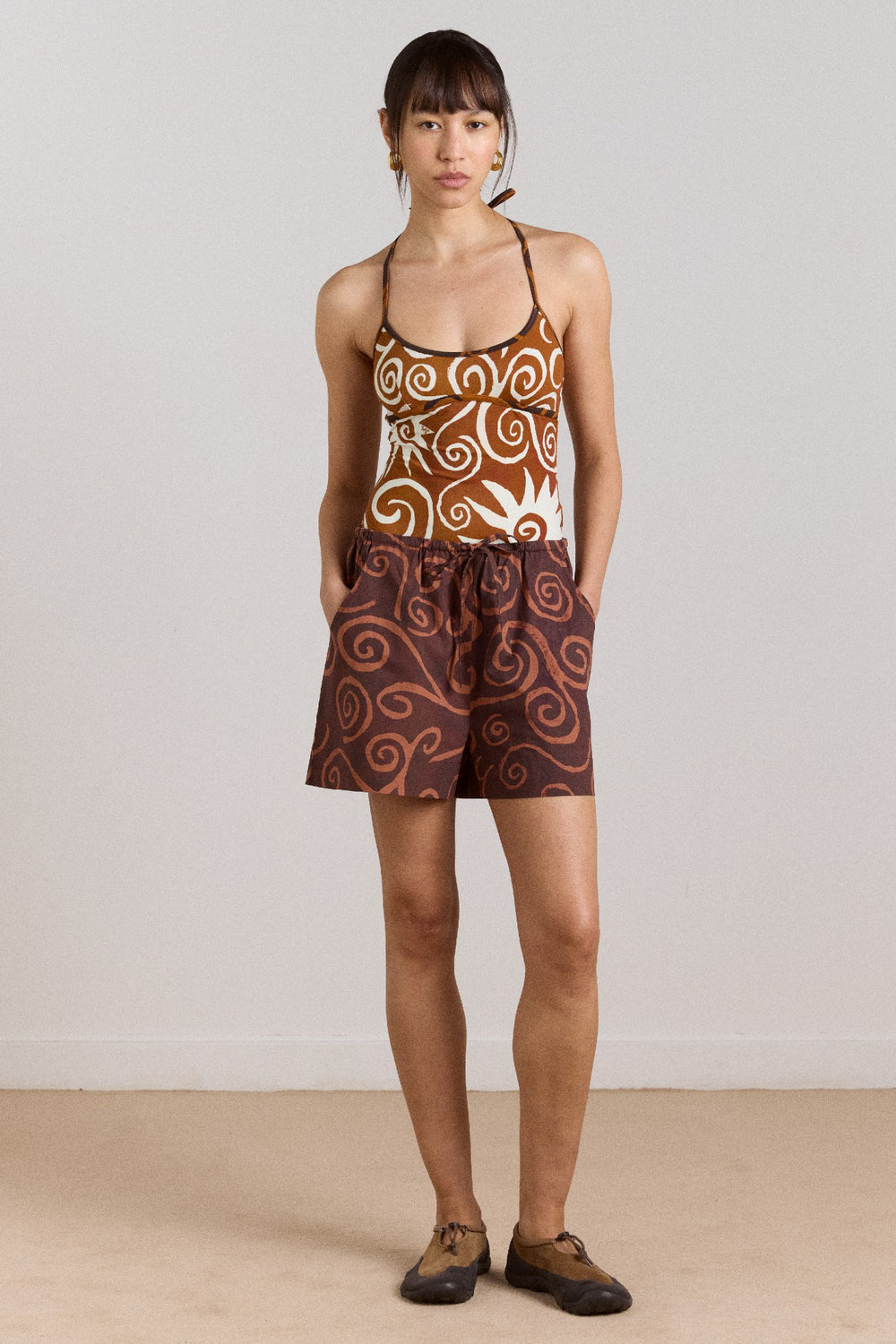 della reversible swimsuit - swirl print