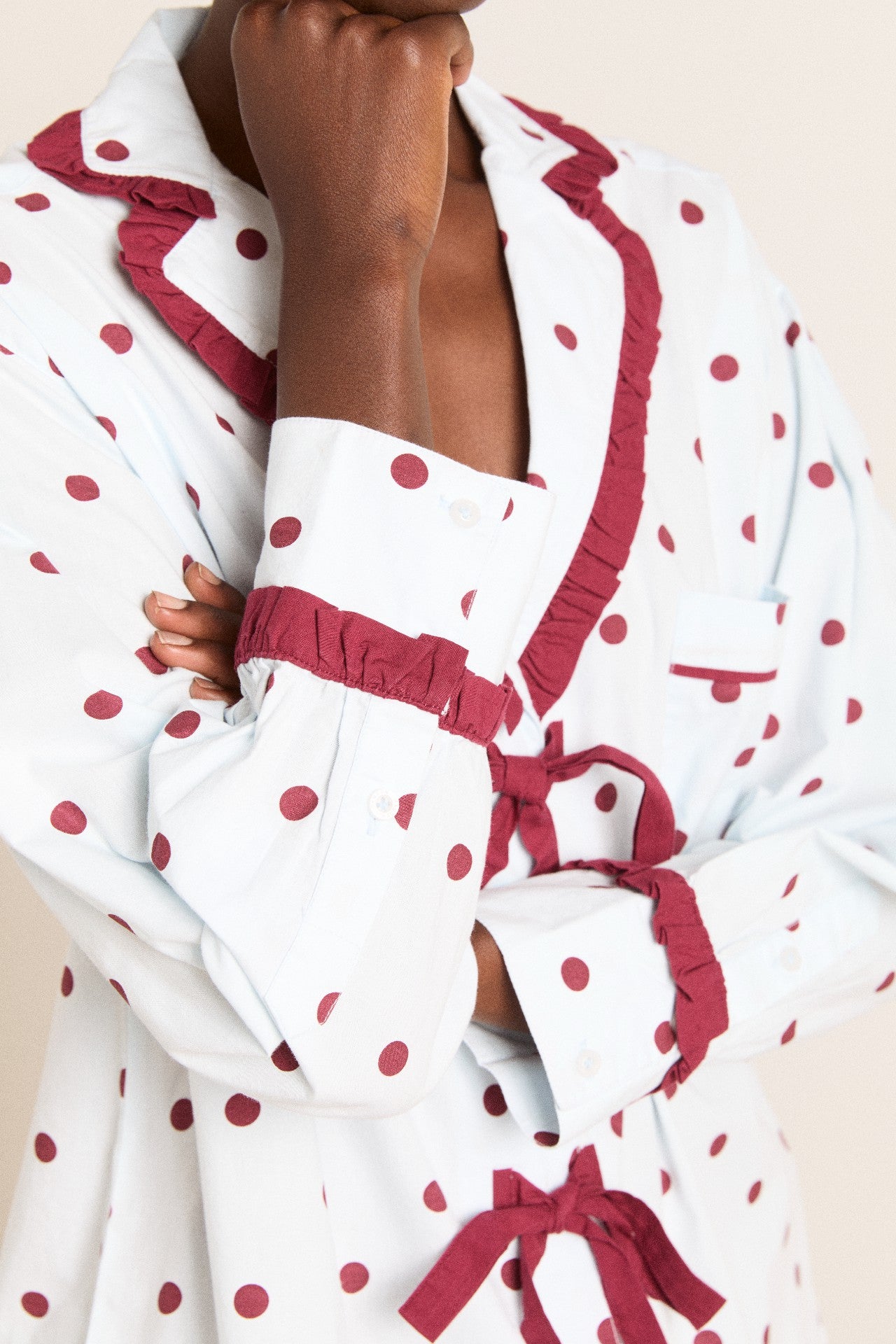 antonella pj set - polka dot
