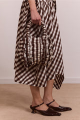 alani ruffle bag - choc