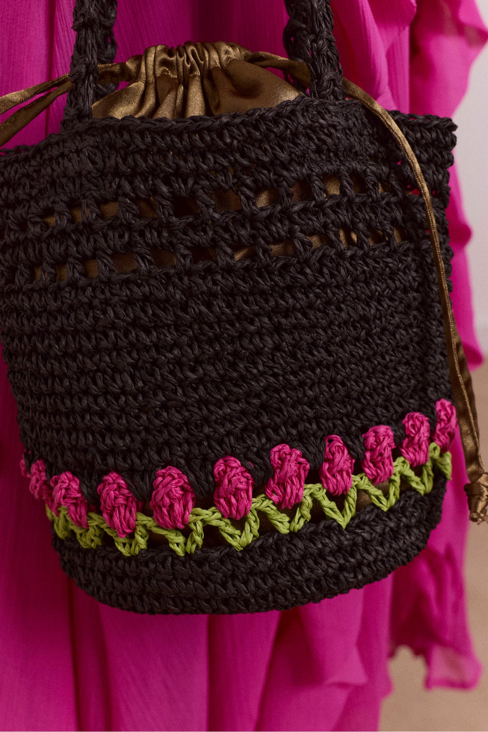 raffia tulip bag
