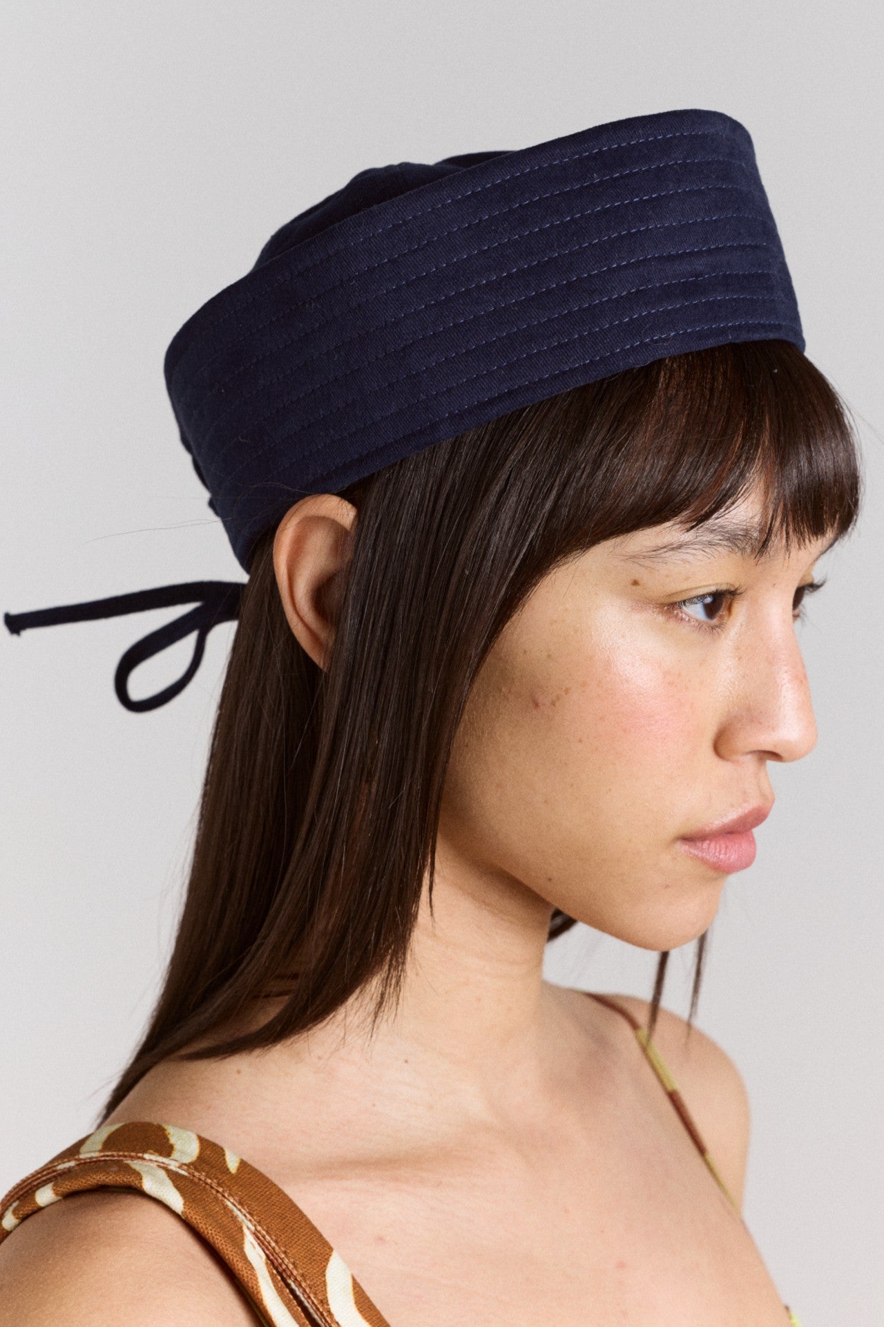 cotton sailor hat - navy