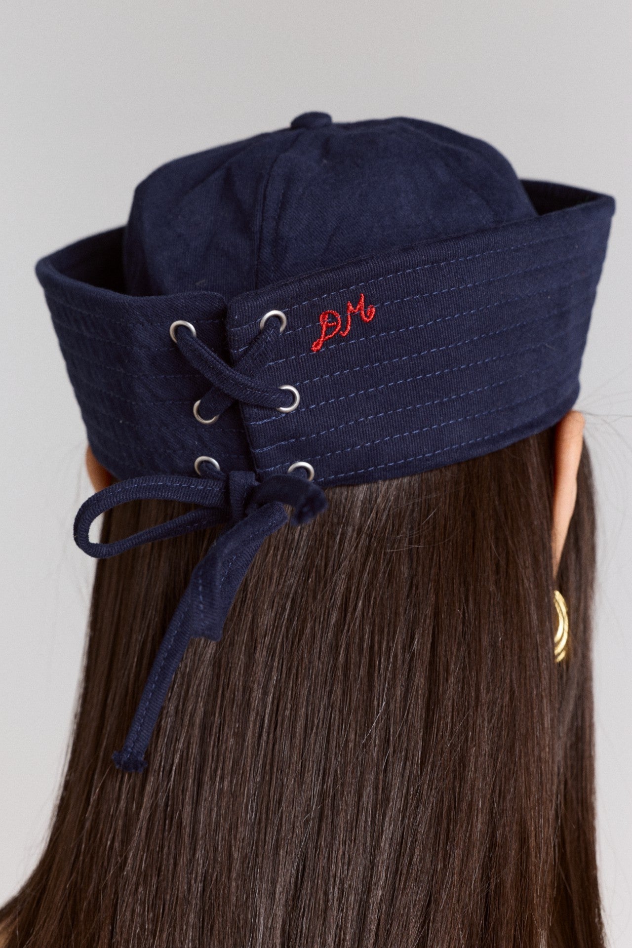 cotton sailor hat - navy