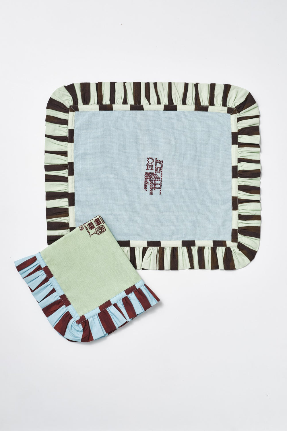 set of placemats - blue/green