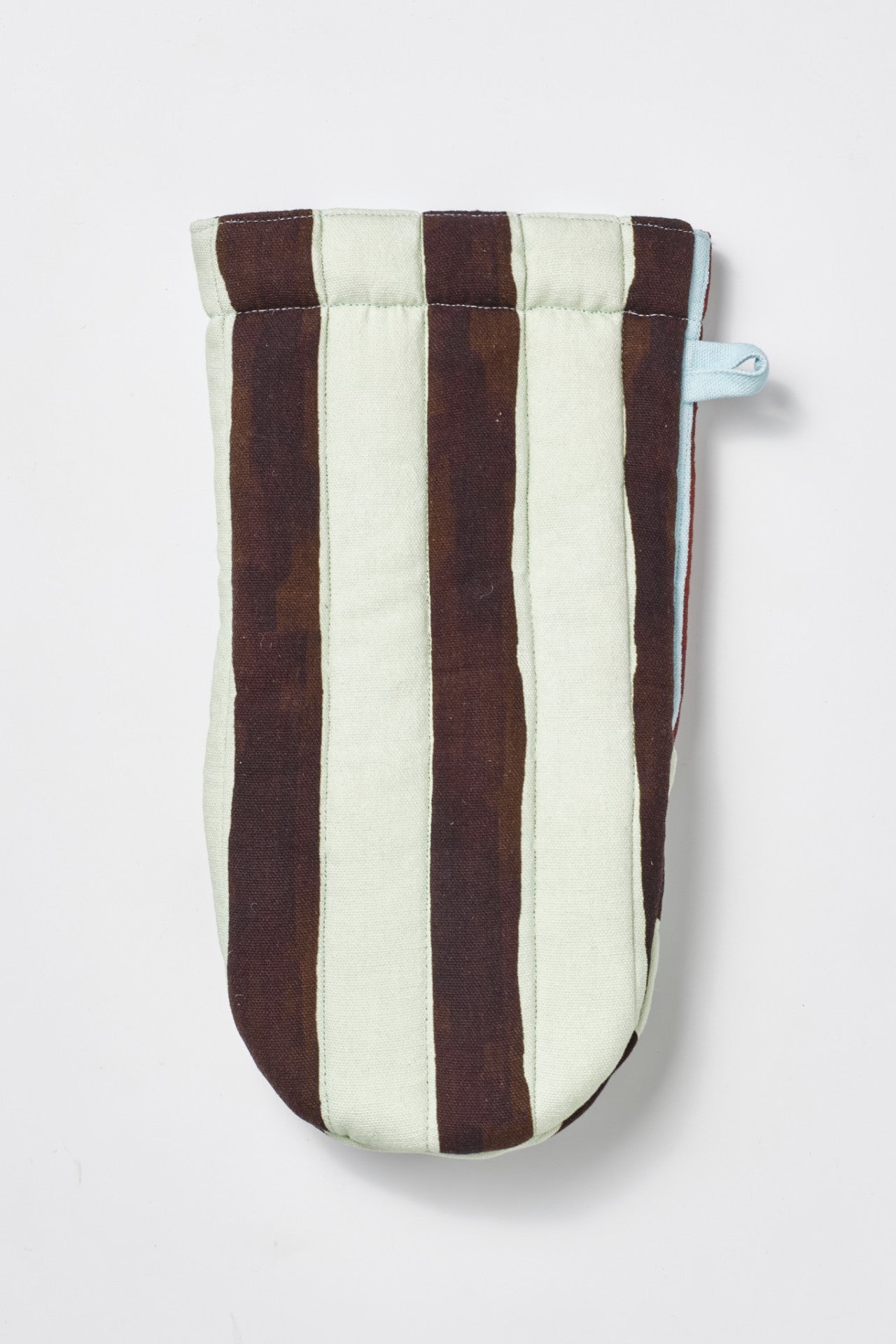 single oven glove - mixed stripe