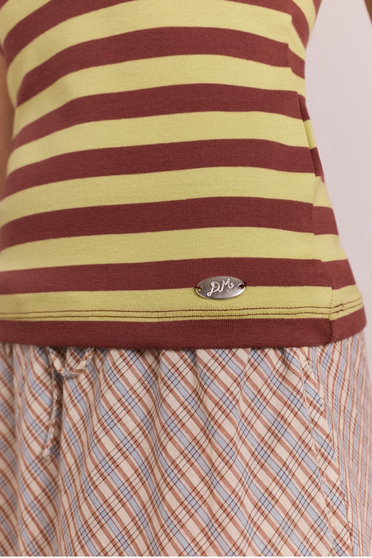 avielle tank - green stripe