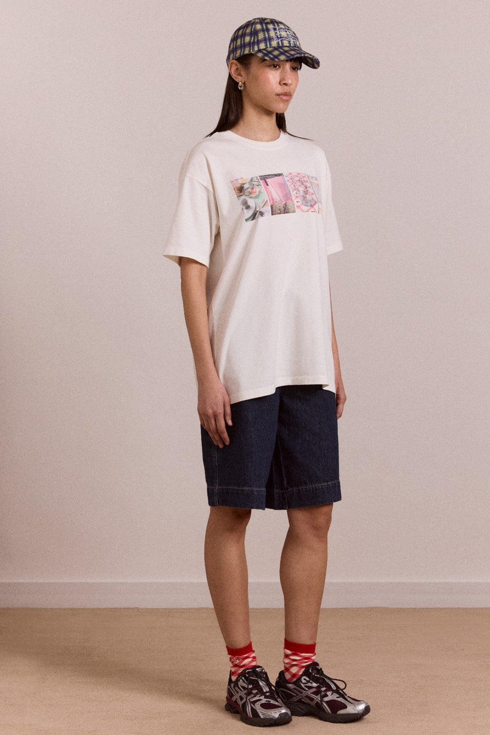 slow life crossword graphic tee - ecru