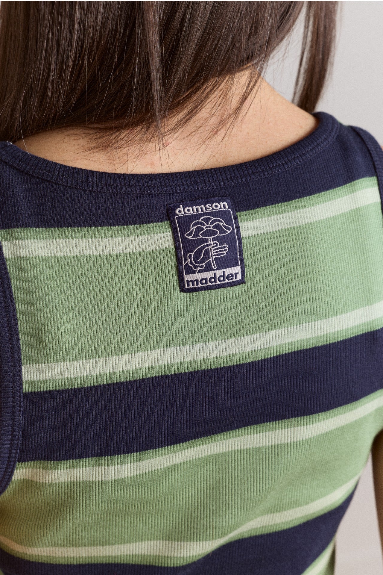 manon layered 2 in 1 top - green stripe