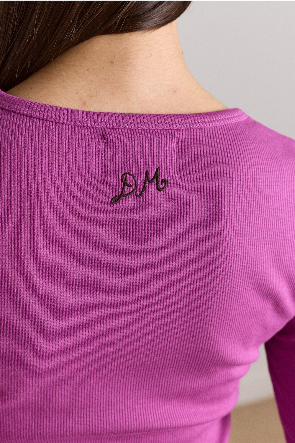 manon layered 2 in 1 top - choc/magenta