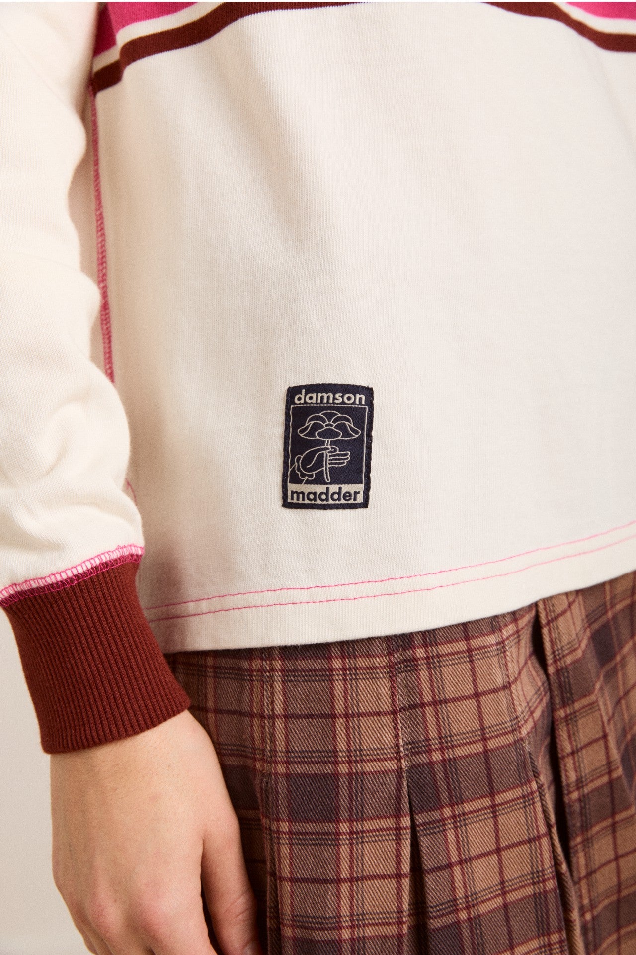 olina placement stripe rugby - ecru