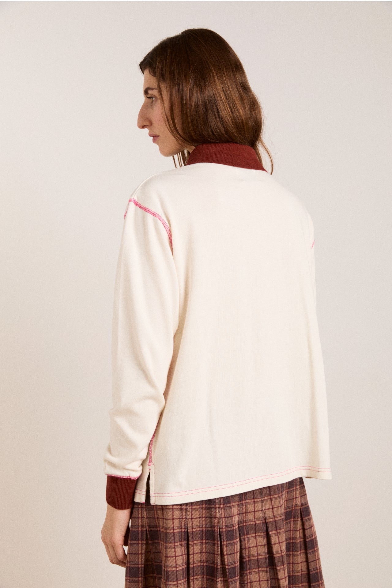 olina placement stripe rugby - ecru