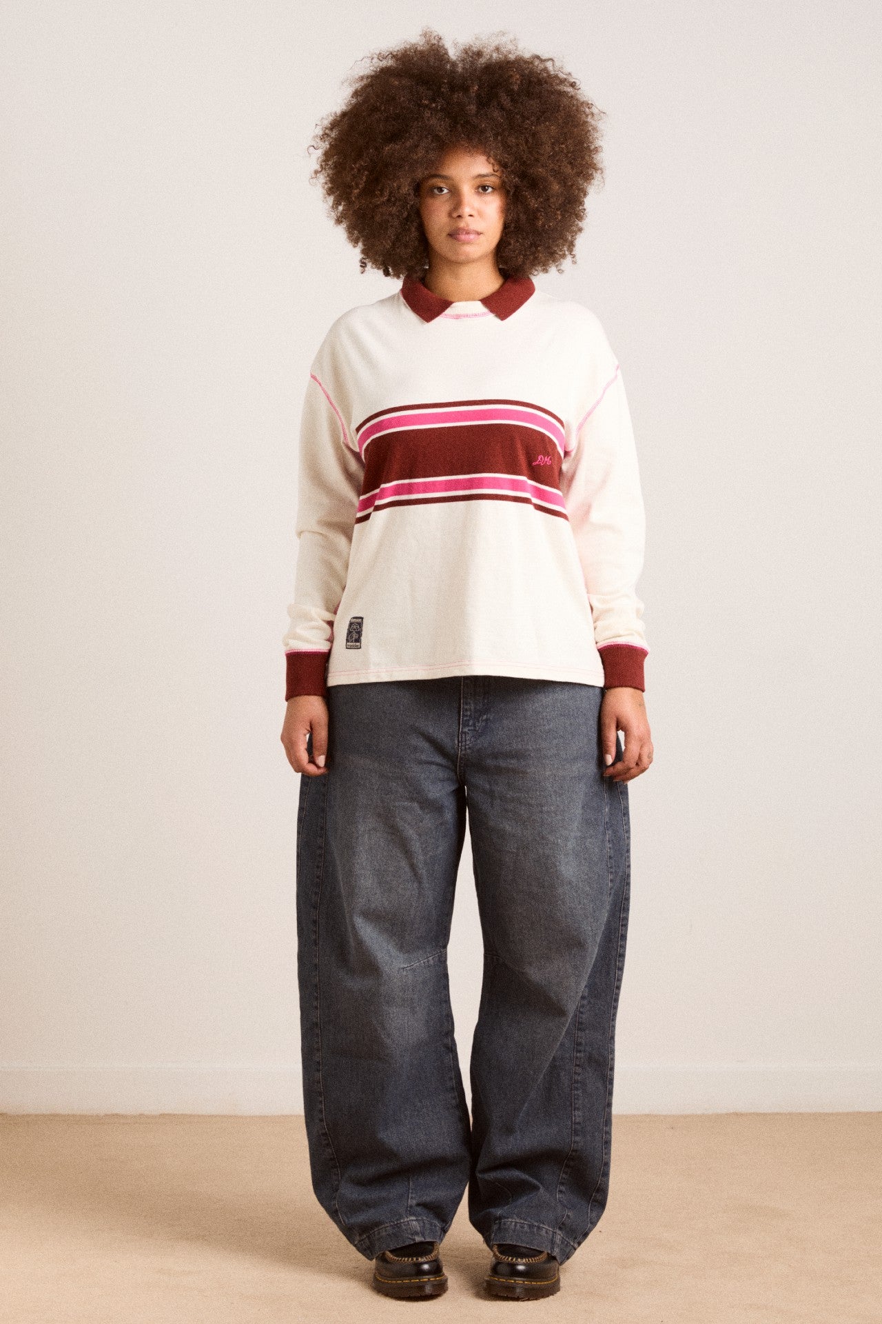 olina placement stripe rugby - ecru