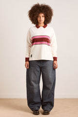 olina placement stripe rugby - ecru