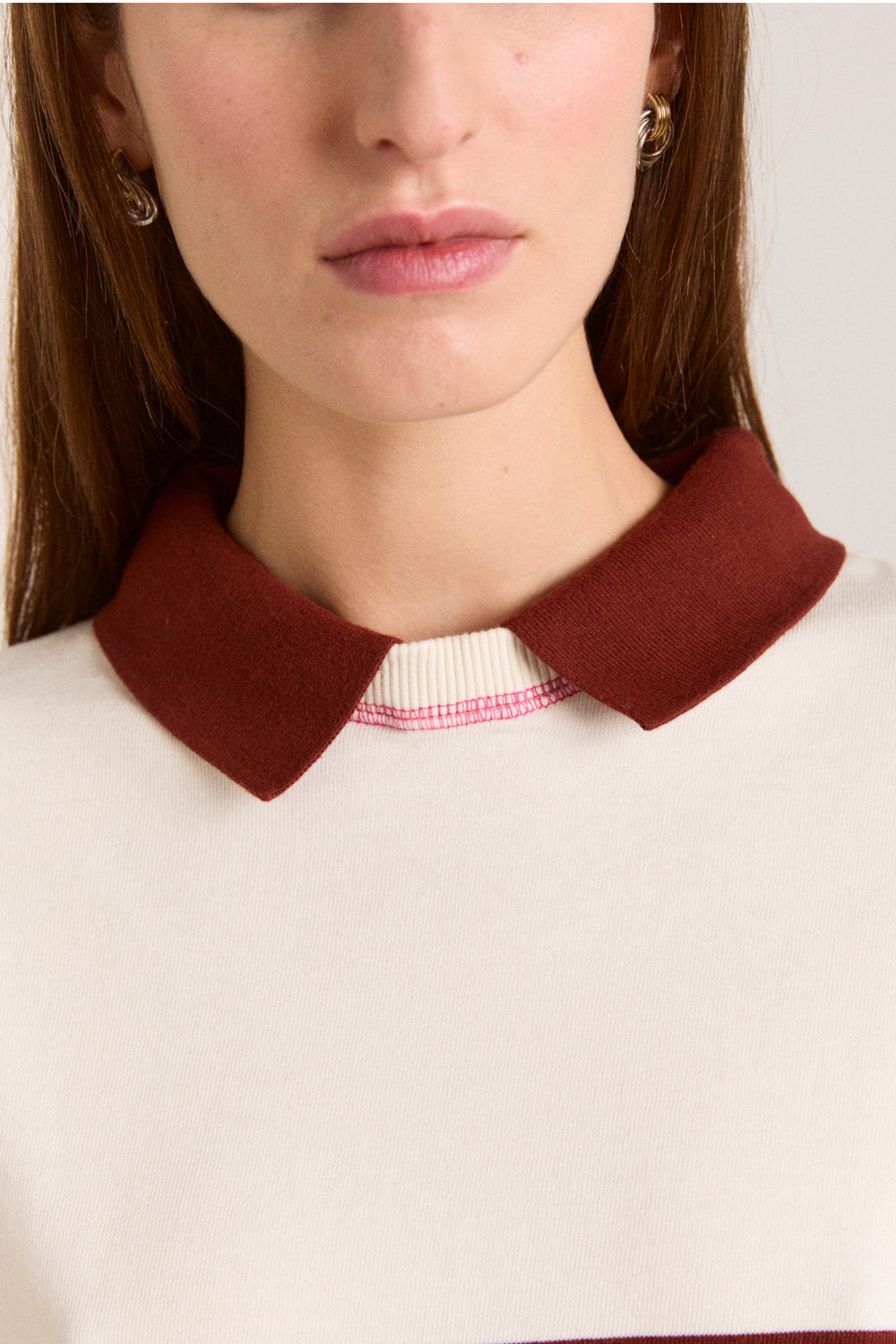 olina placement stripe rugby - ecru