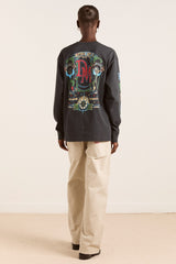 winter solstice long sleeve tee- charcoal