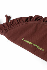 ruffle half moon makeup bag - chocolate